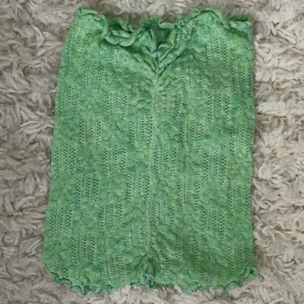 Neon Green Yellow Stretch Tube Top